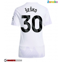 Ženske Nogometnih dresov Manchester United Benjamin Sesko #30 Gostujoči 2025-26 Kratki rokavi